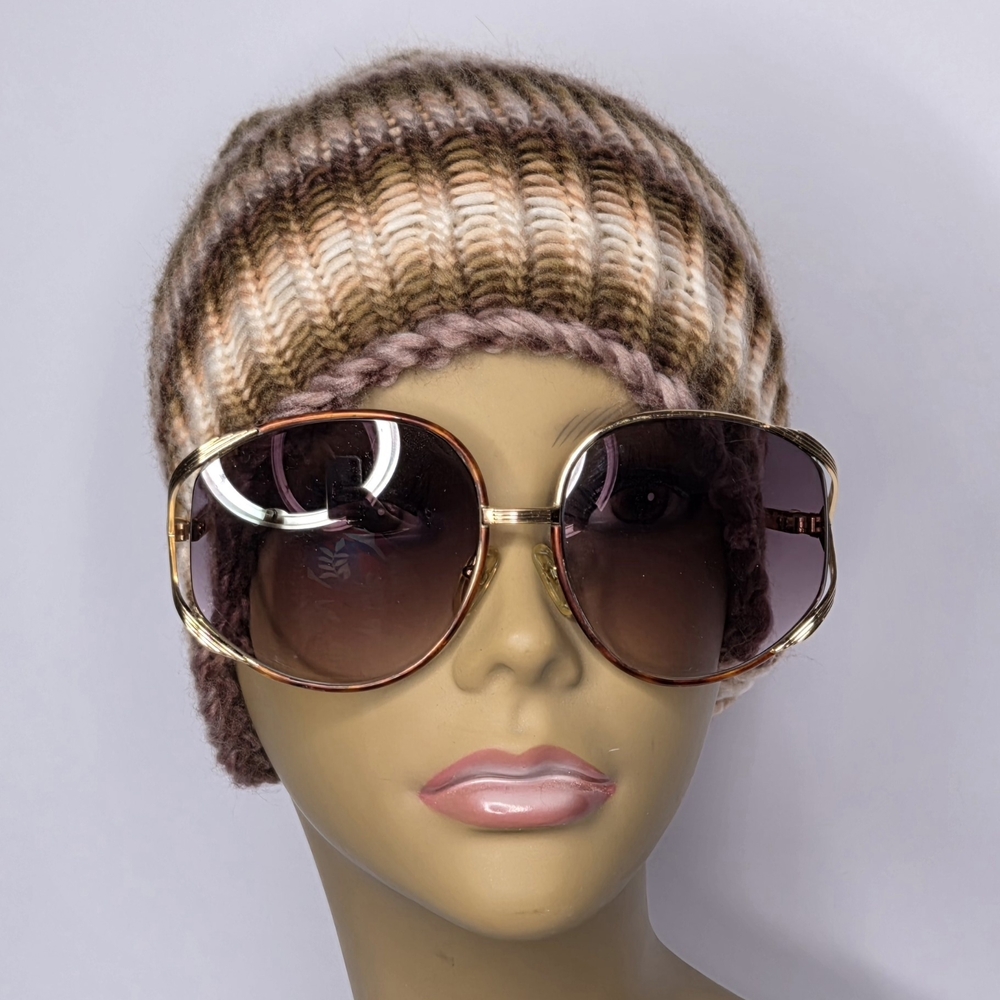 Dior Gradient Brown Shield Sunglasses with Gold Trim